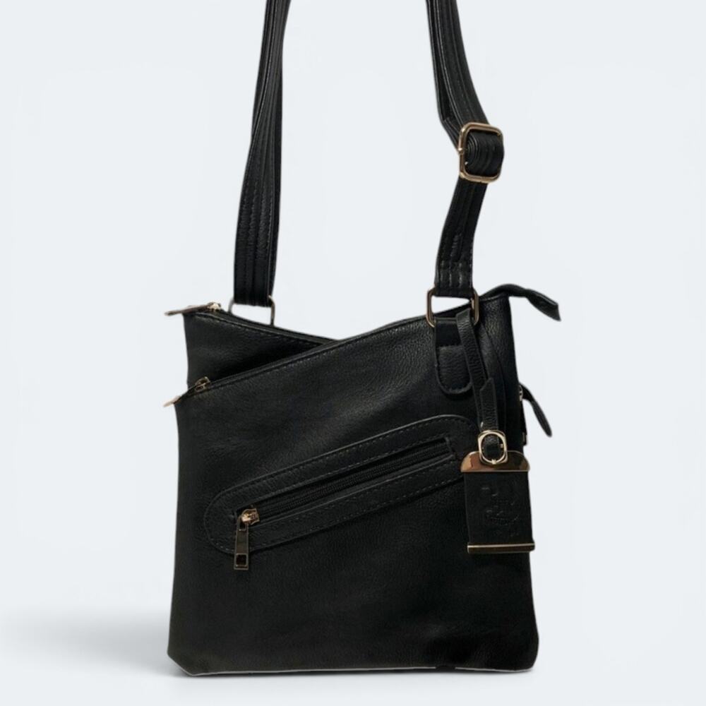 Bulldog Cases Conceal & Carry Black Crossbody Purse Model BDP-030